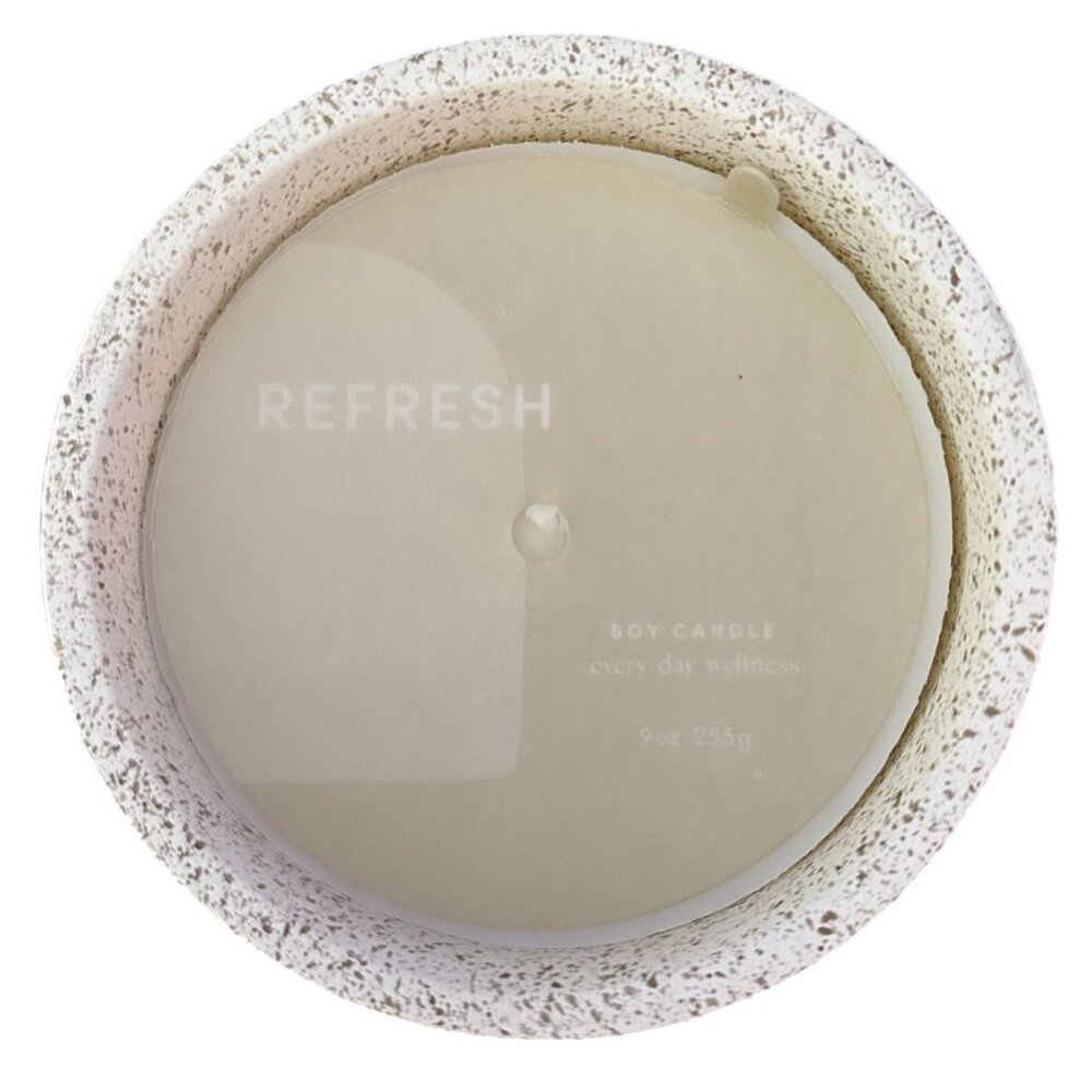 Madewell Aromatherapy Candle Refresh Soy Wax Cream Terrazzo Ceramic 9oz NC392